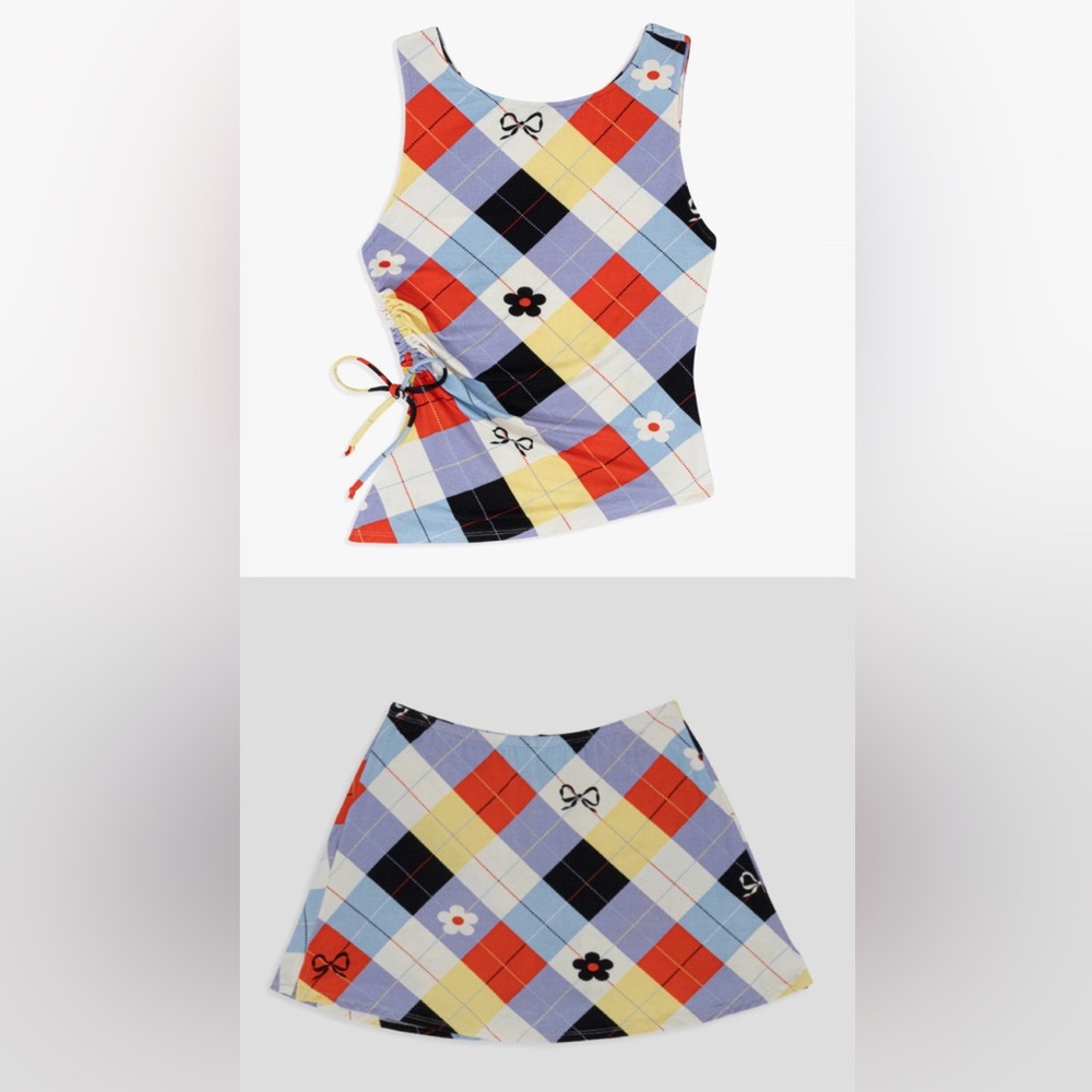 Lisa Says Gah Cirque Argyle Tank and Skirt Set